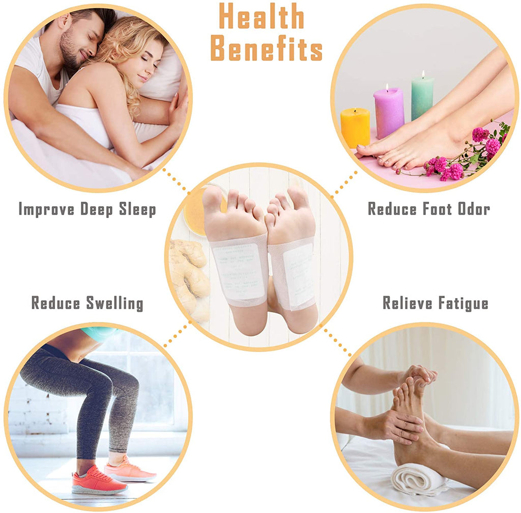 2-in-1 Natural Bamboo Vinegar Deep Cleansing Detox Foot Pads (5 Scents - 30 Pads/Box)