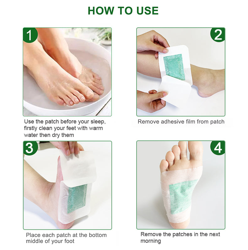 2-in-1 Natural Bamboo Vinegar Deep Cleansing Detox Foot Pads (5 Scents - 30 Pads/Box)