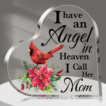 Mother's Day Thank You Mom Acrylic Heart Plaque