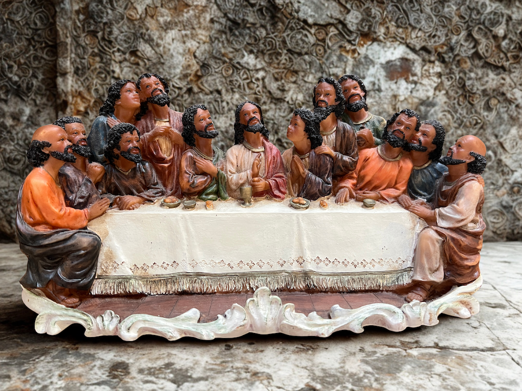 A Last Supper Like No Other: Black Jesus & His Disciples Statue, 11 x 5.6 x 2 inches