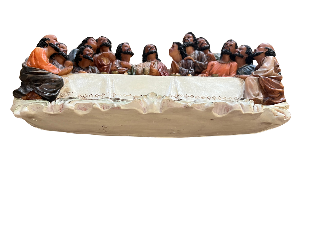 A Last Supper Like No Other: Black Jesus & His Disciples Statue, 11 x 5.6 x 2 inches