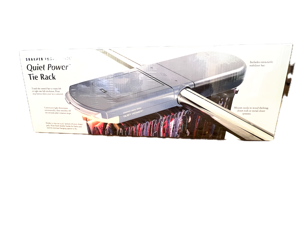 Sharper Image Design Quiet Power Rotating Tie & Belt Organizer