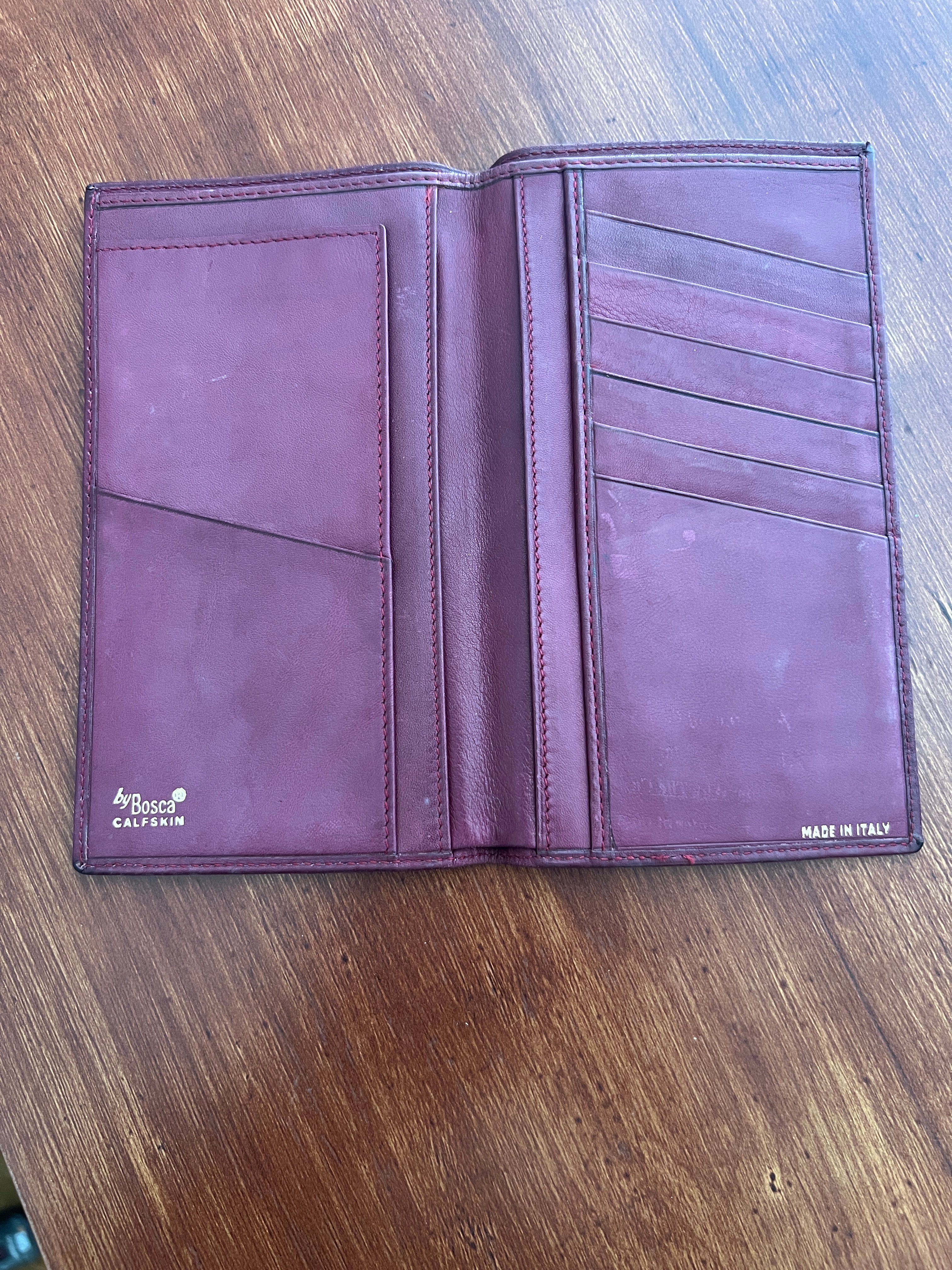Exquisite Vintage Bosca "Old Leather" Calfskin Coat Pocket Wallet - Made in Italy