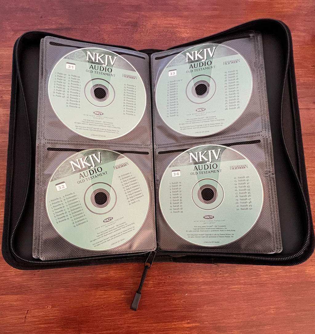 NKJV Complete Audio Bible on 58 CDs - Narrated by Stephen Johnston (Old & New Testament) in Zippered Case