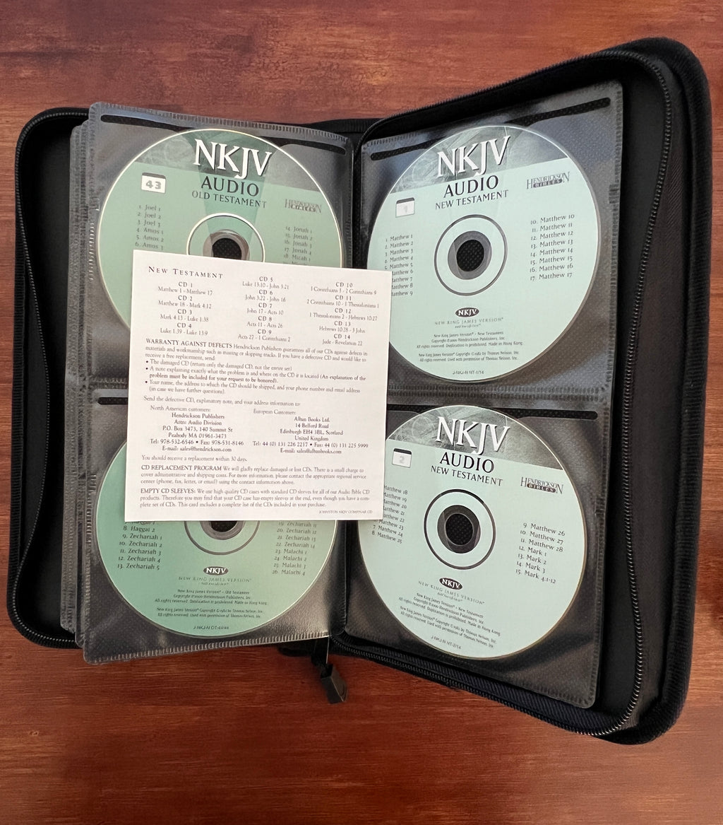 NKJV Complete Audio Bible on 58 CDs - Narrated by Stephen Johnston (Old & New Testament) in Zippered Case