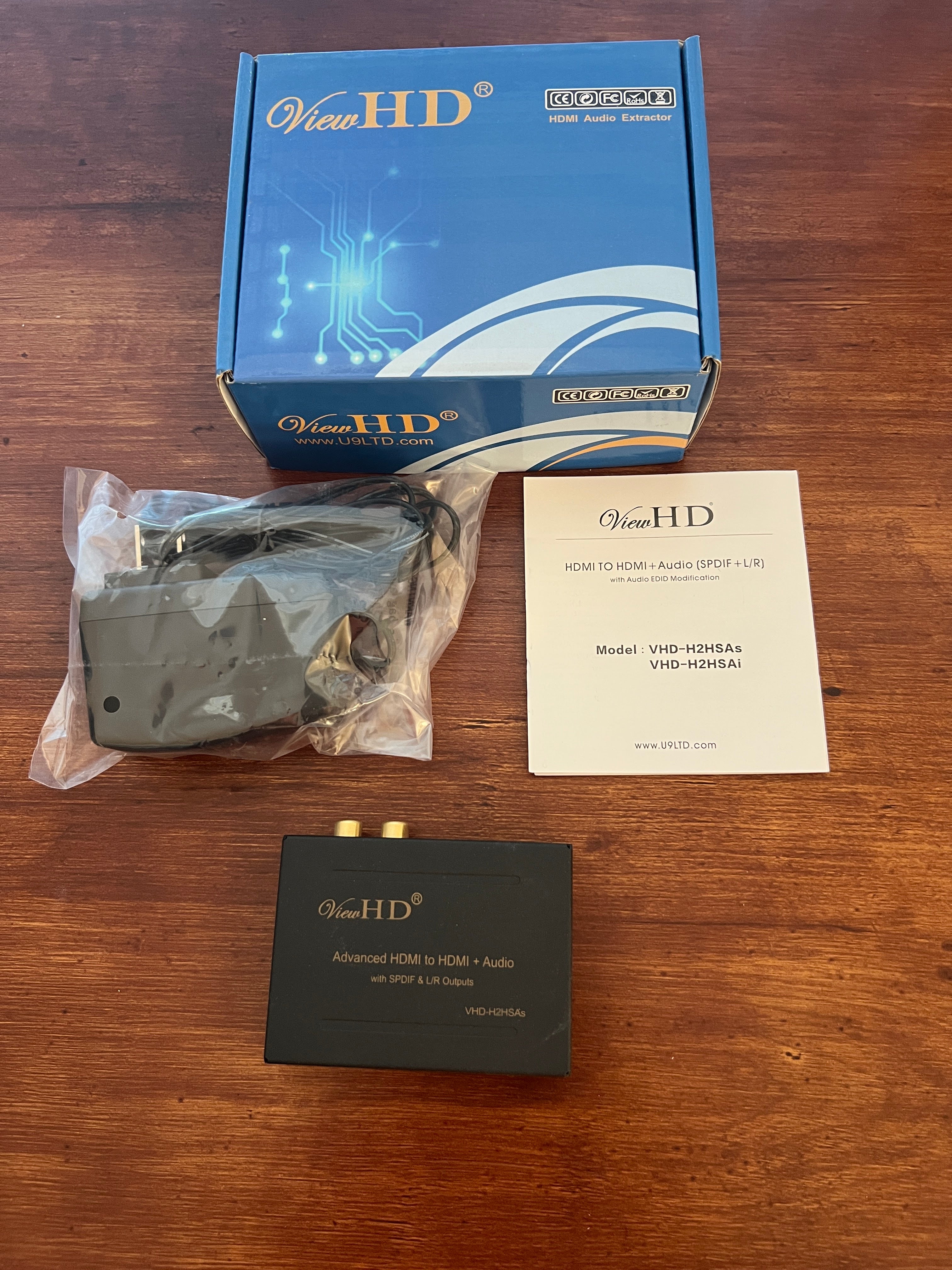 ViewHD Advanced HDMI Audio Extractor (VHD-H2HSAS) - 1080P/3D Splitter with SPDIF 5.1CH & L/R Stereo Outputs