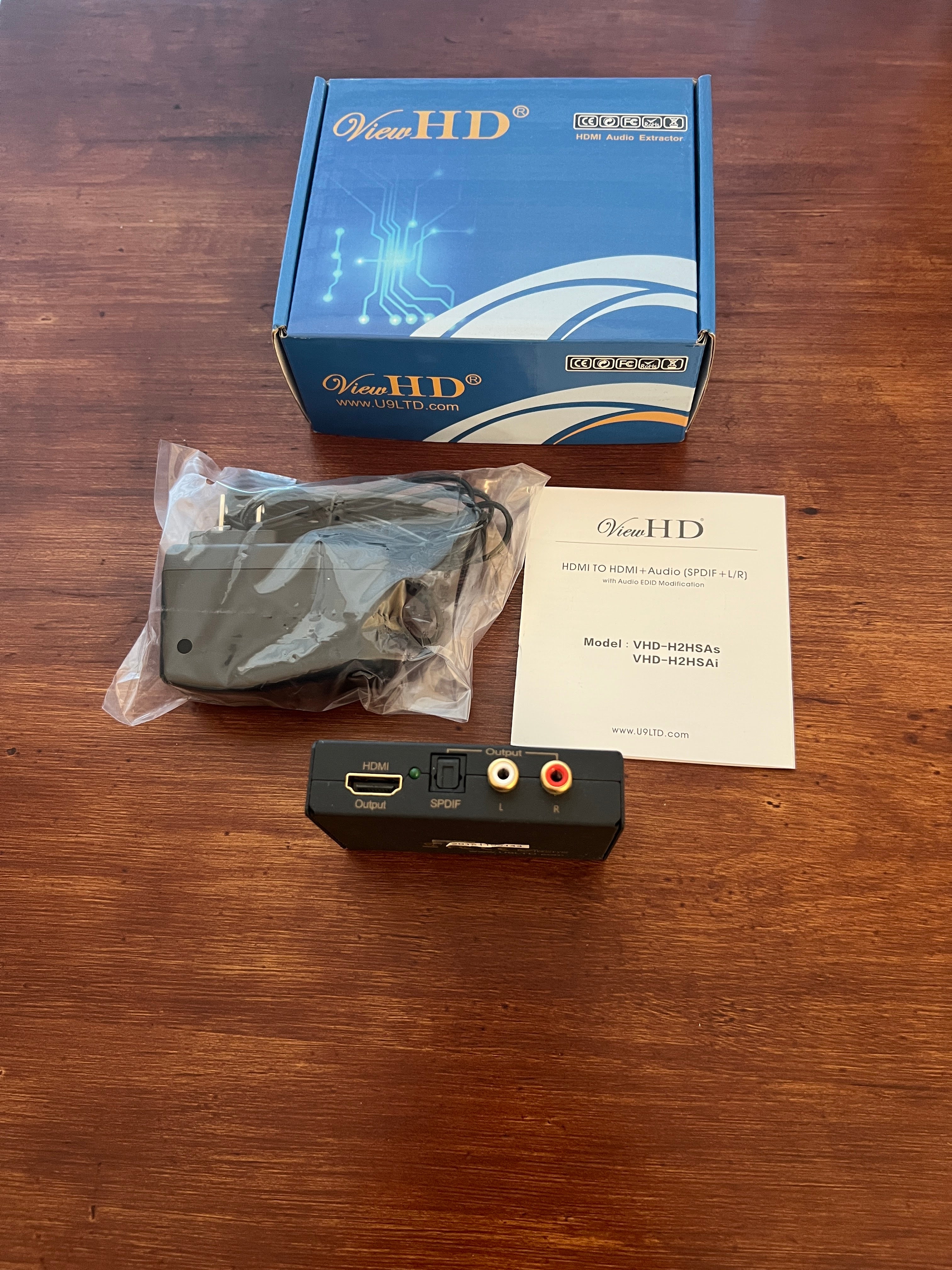 ViewHD Advanced HDMI Audio Extractor (VHD-H2HSAS) - 1080P/3D Splitter with SPDIF 5.1CH & L/R Stereo Outputs