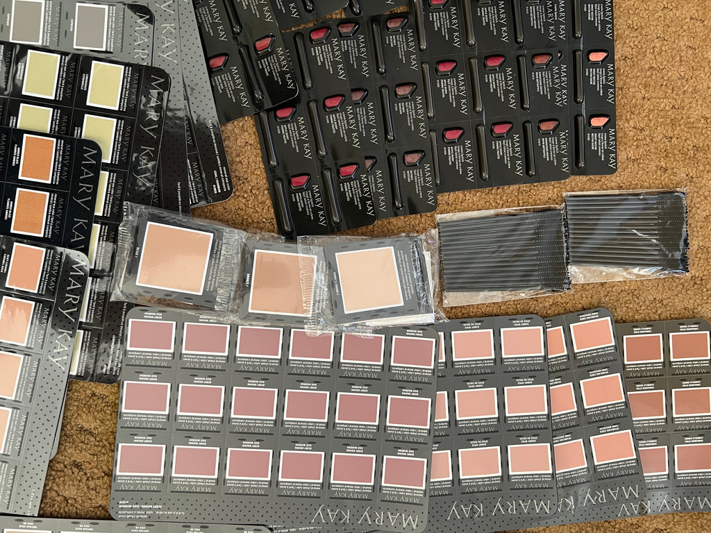 MASSIVE Mary Kay Consultant Sample Collection - 100+ Mineral Eye Colors, Cheek Colors, Lipstick & Powder Sample Cards