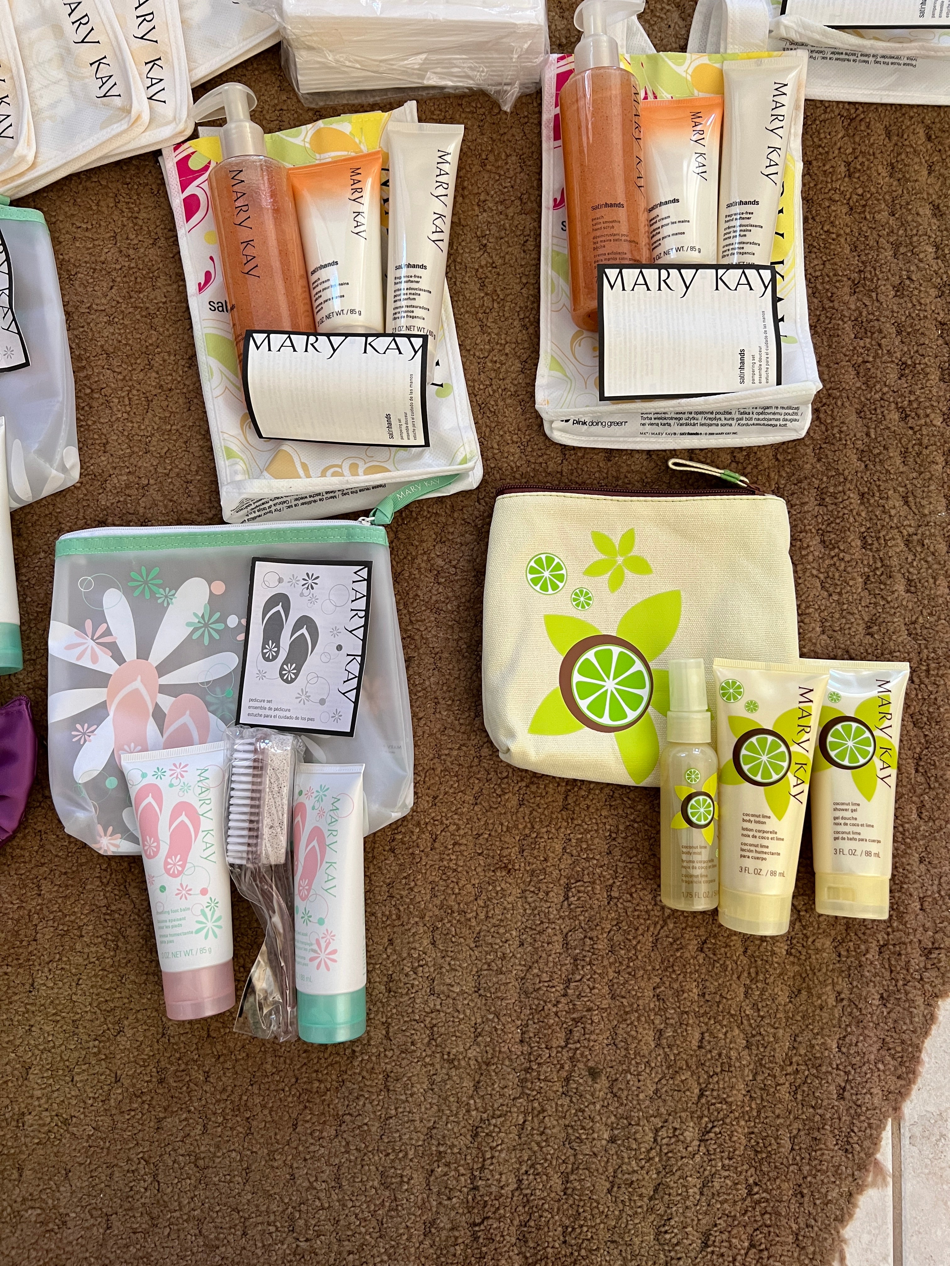 Mary Kay Deluxe Gift Collection - Satin Hands, Pedicure Sets, Coconut Lime & Accessories Bundle