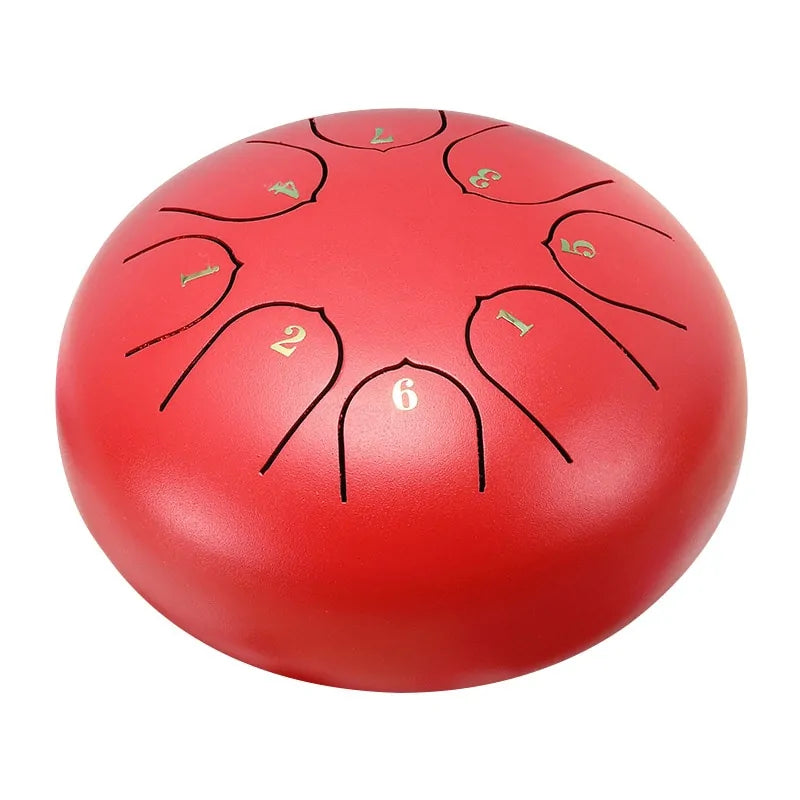 Portable Steel Tongue Drum Set - 6 Inch, 8 Notes (Ethereal Sound)