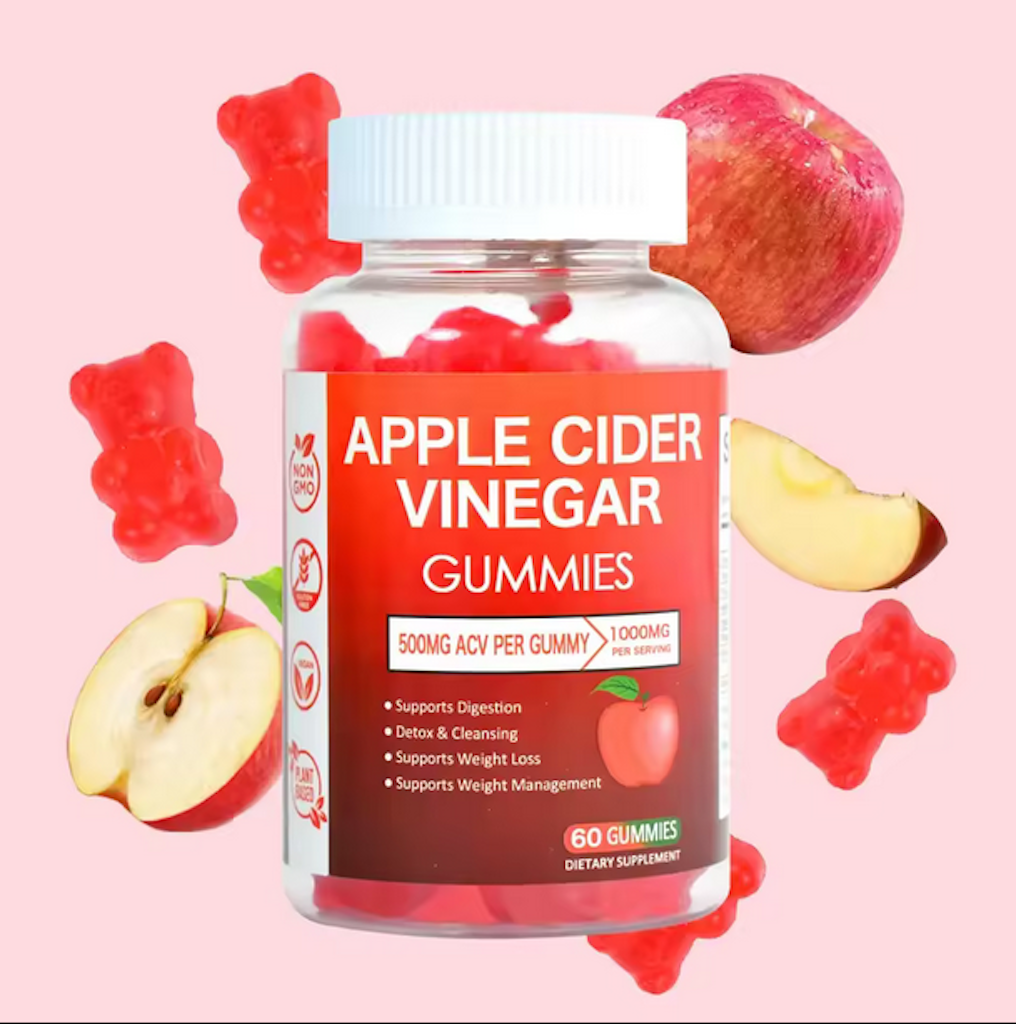 Apple Cider Vinegar Gummies for Weight Loss Digestion Weight Management with Vitamins B9 and B12 – 60 Count