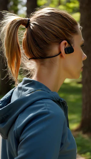 Purity Air Open Ear Bluetooth Headphones & UNU 15000mAh Powerbank Duo - IPX5 Waterproof Wireless Sports Earbuds with Dual Mic, 6H Battery Life, Air Conduction Technology for Running, Cycling & Workouts (Black)