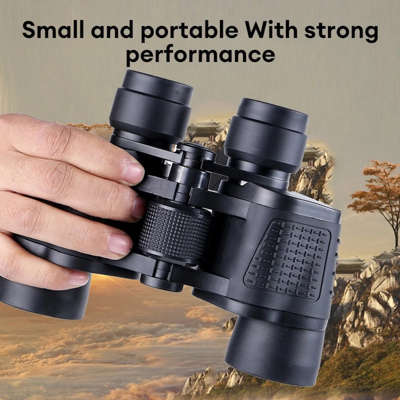 Waterproof Premium 80x80 HD Military Zoom Binoculars - Compact High-Power Binoculars with BAK4 Prism & FMC Coating for Bird Watching, Sports, Travel, Hunting, Theater, Concerts - Complete Kit with Carrying Case