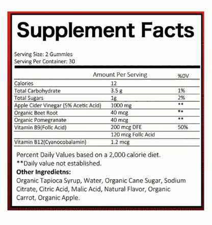 KETO+ACV Gummies Advanced Weight Loss, Boost Metabolism, 1000mg (Vitamins B9 & B12) – 60 Count