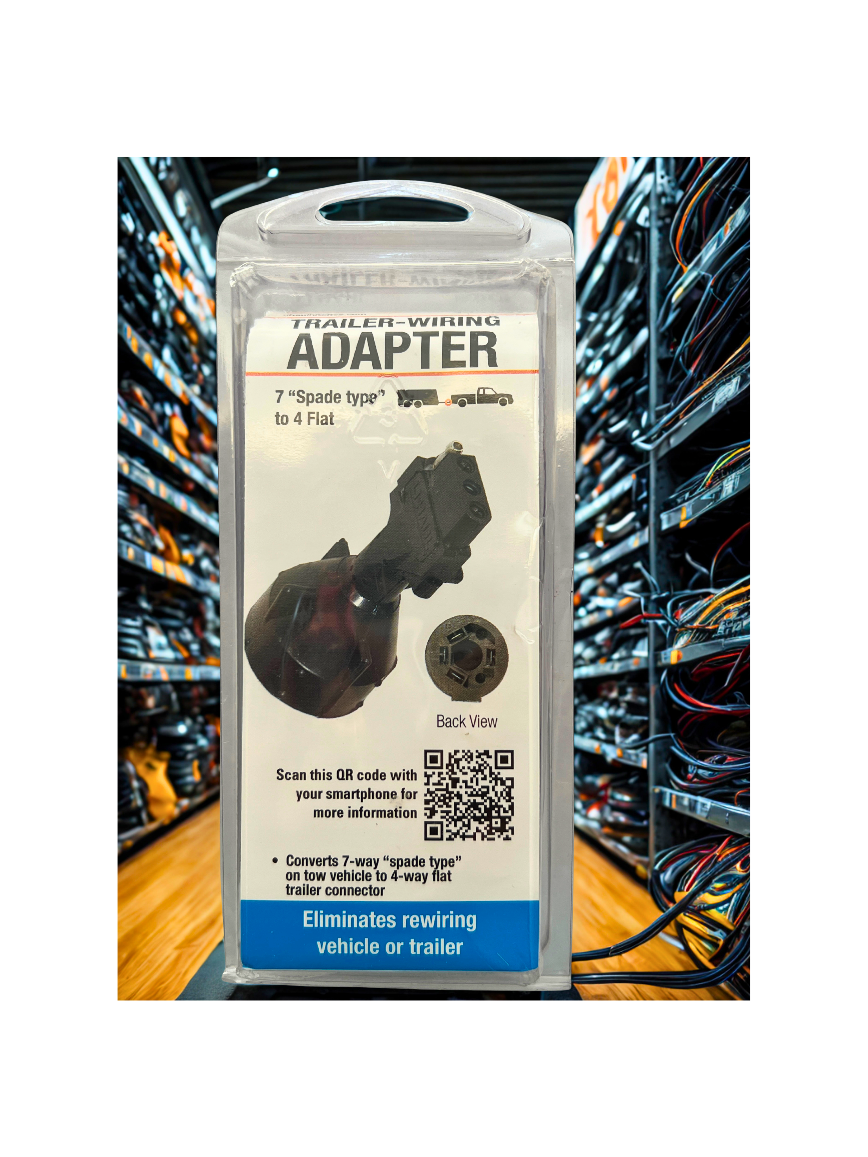 U-Haul 7-Way RV Round To 4-Way Flat Adapter – Product #14481