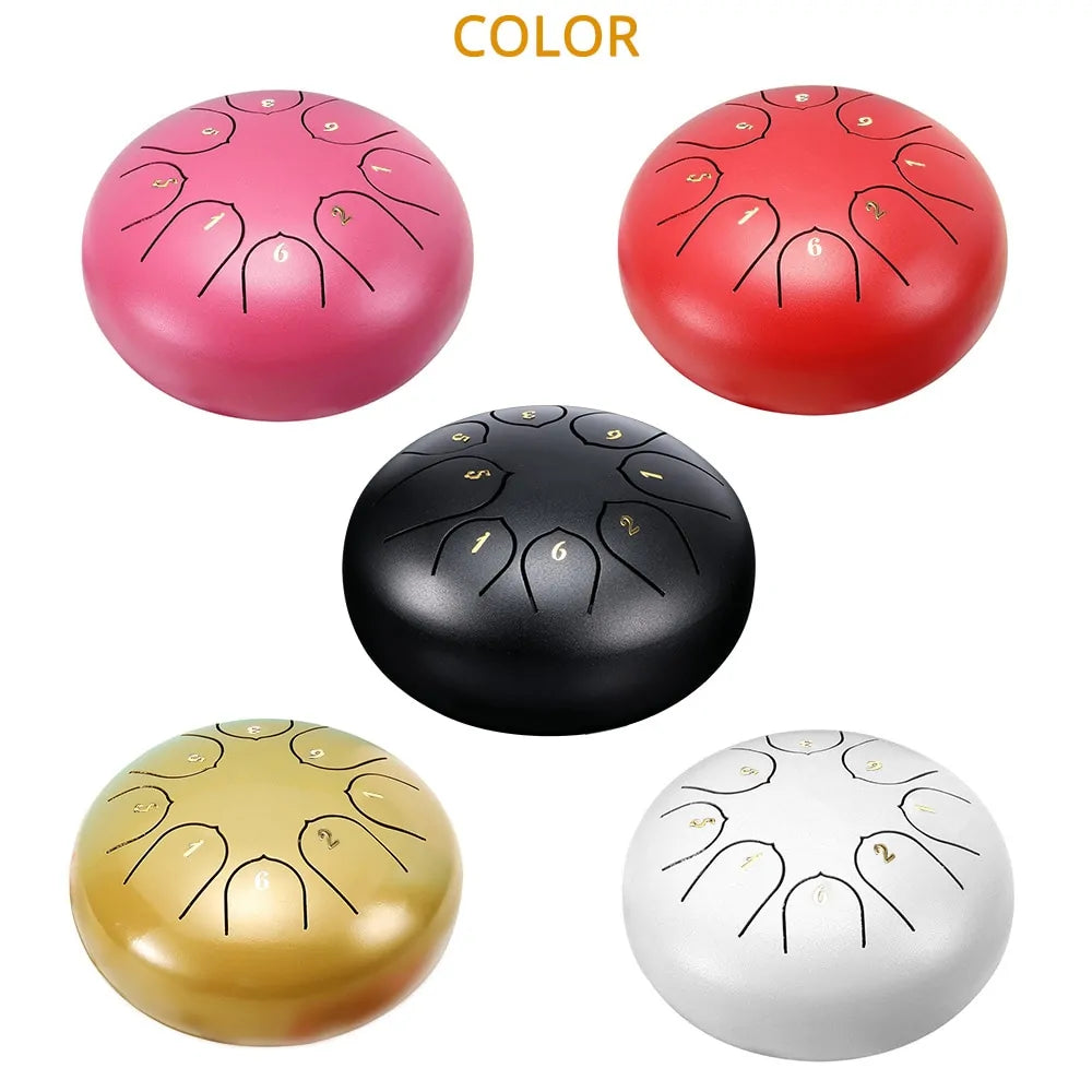 Portable Steel Tongue Drum Set - 6 Inch, 8 Notes (Ethereal Sound)