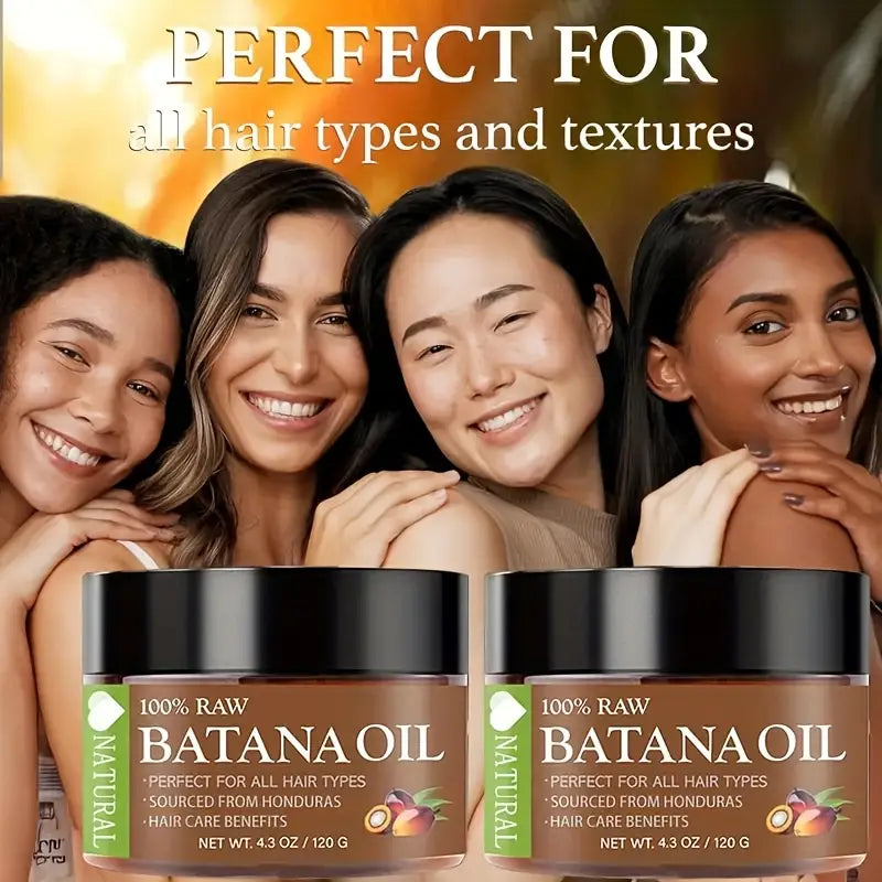 2-Pack 100% Raw Batana Oil from Honduras – Hair Growth & Repair Treatment, 4.3oz Each