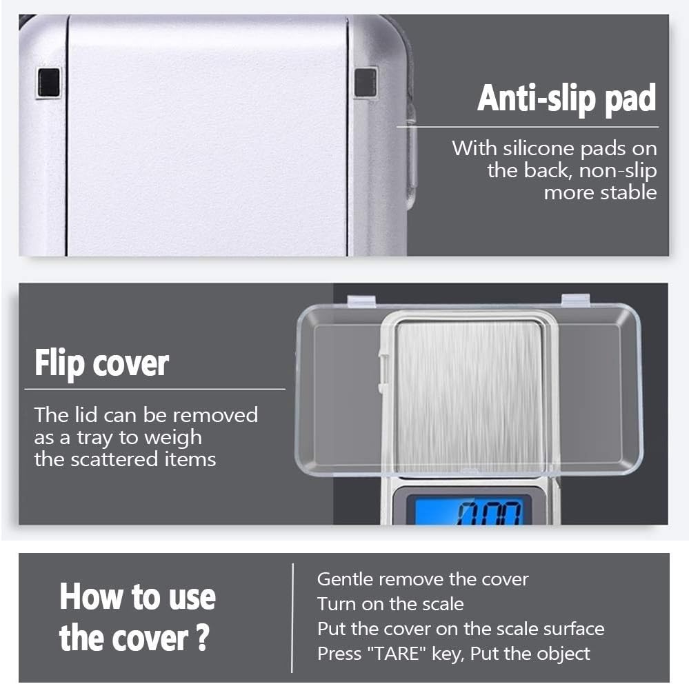 Mini Electronic Digital Pocket Scale High Accuracy 500g/0.1g g/tl/oz/ct/gn Modes