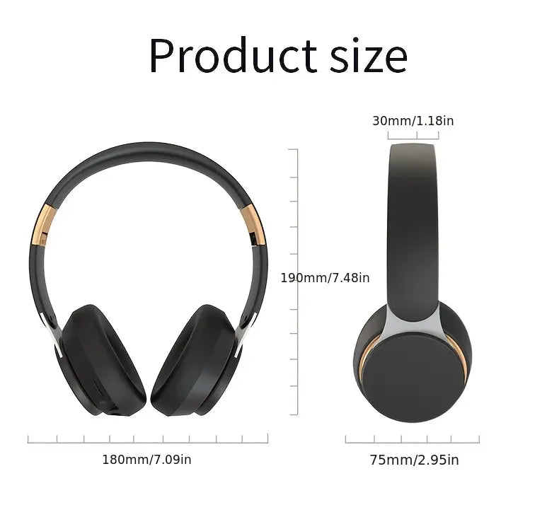 XBass Wireless Over-Ear Headphones with Mic - Active Noise Cancelling Bluetooth 5.3 Headset for Work, Gym, Travel, & Music, 300-Hour Standby Time & Fast Charging (Red)