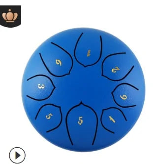 Portable Steel Tongue Drum Set - 6 Inch, 8 Notes (Ethereal Sound)
