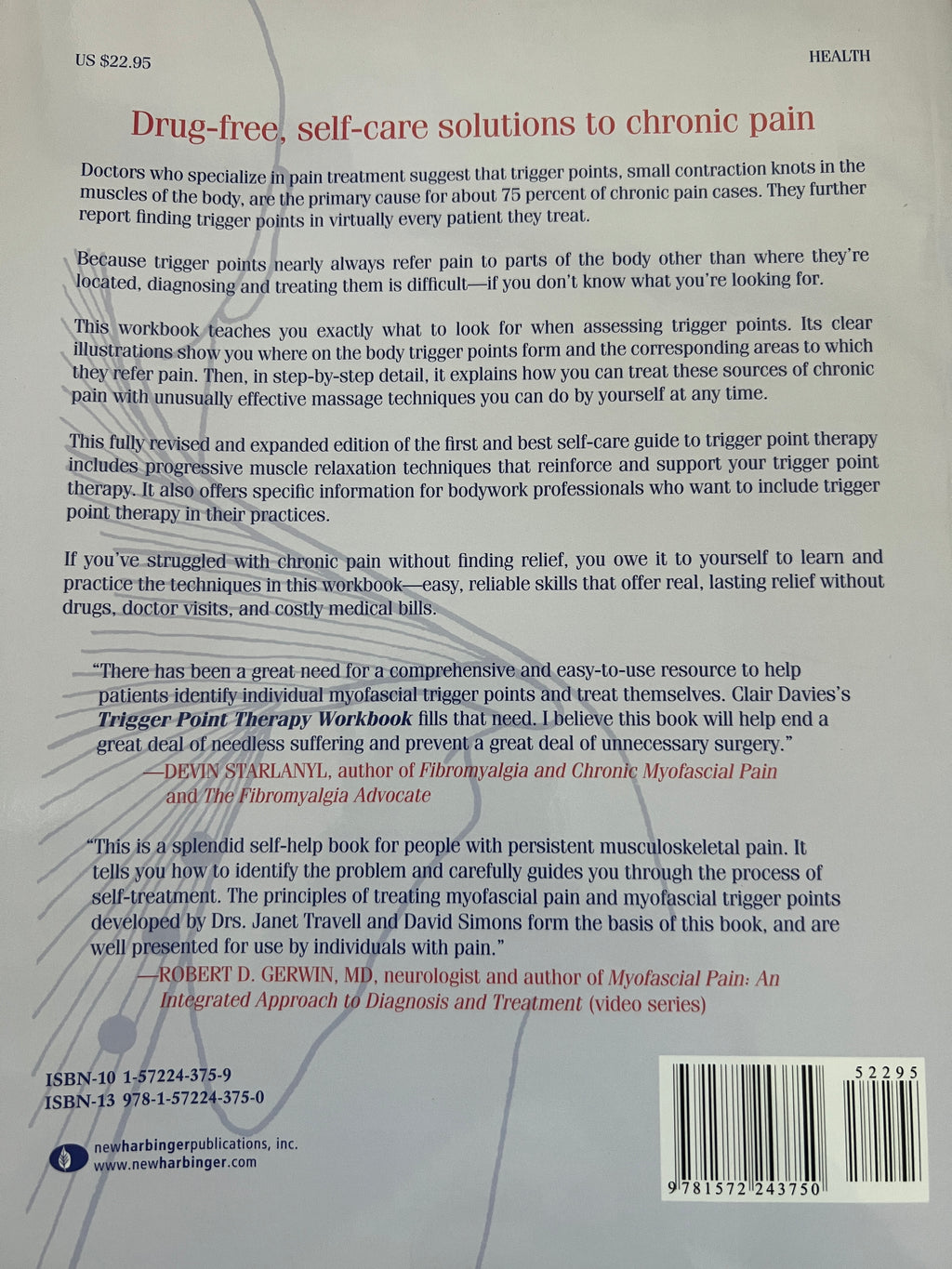 The Trigger Point Therapy Workbook: Your Self-Treatment Guide for Pain Relief, Second Edition, Paperback