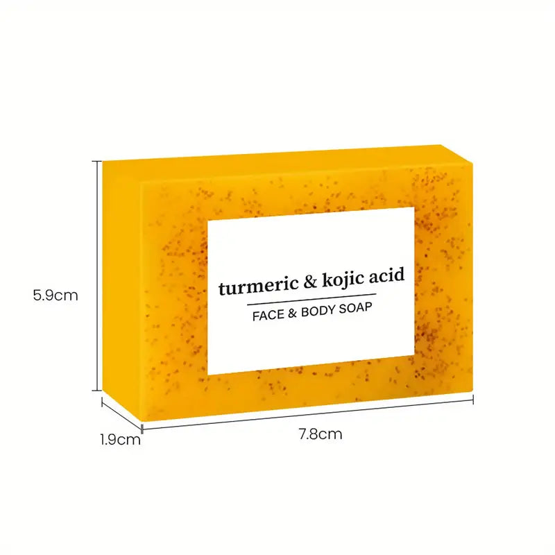 Deep Cleansing Turmeric & Kojic Acid Skin Brightening Soap for Dark Spots, Acne & Scars, Natural Skin Brightening Face & Body Cleanser, 2-Pack