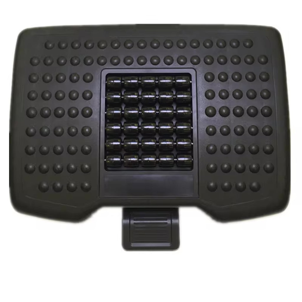 Ergonomic 3-Height Adjustable Under Desk Footrest with Massage Rollers and Tilt