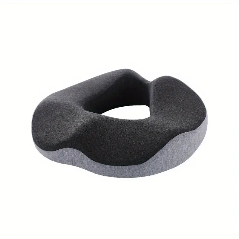 Sciatica & Tailbone Relief Seat Cushion - Ergonomic Memory Foam Donut Pillow for Office Chair, Car, & Wheelchair, Improves Posture & All-Day Comfort, Gray