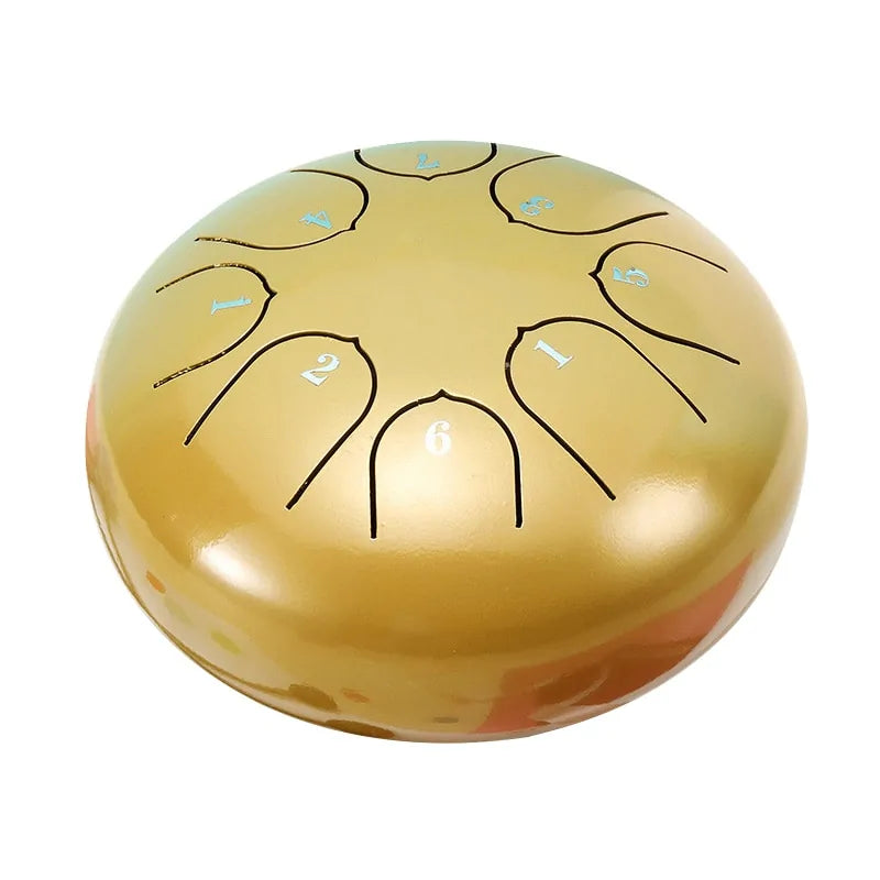 Portable Steel Tongue Drum Set - 6 Inch, 8 Notes (Ethereal Sound)