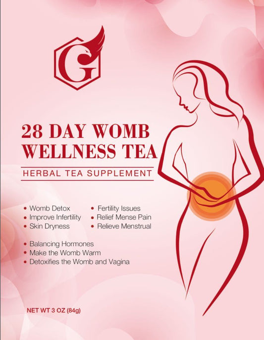 28-Day Womb Wellness Tea (Womb Detox Tea) - Herbal Tea Supplement