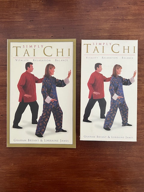 Vintage SIMPLY TAI CHI! Book & NTSC VHS Tape Set | Vitality, Relaxation, Balance Program by Graham Bryant & Lorraine James | NEW/Never Used