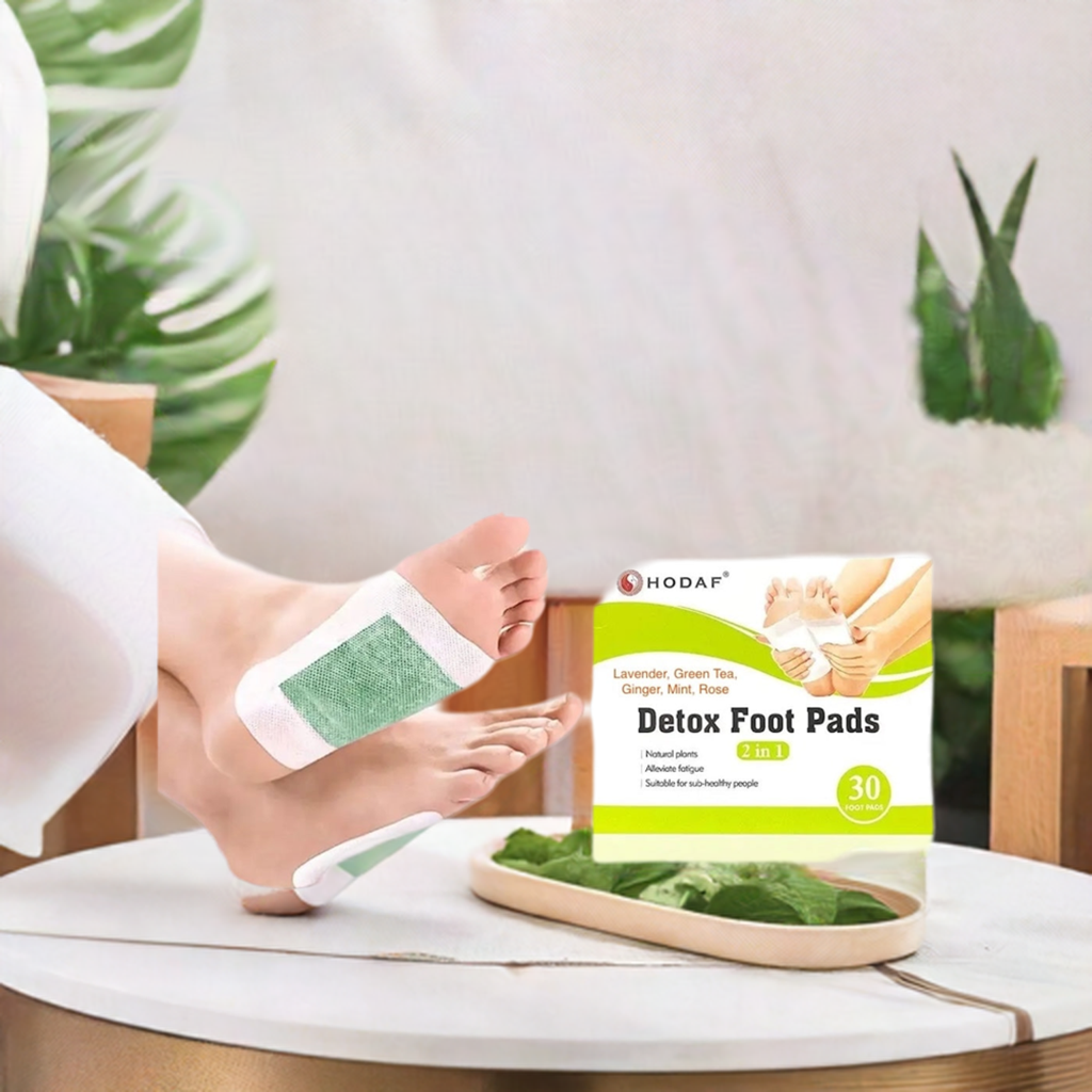 2-in-1 Natural Bamboo Vinegar Deep Cleansing Detox Foot Pads (5 Scents - 30 Pads/Box)