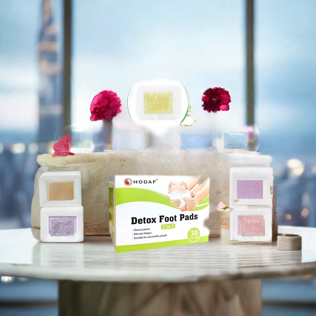 2-in-1 Natural Bamboo Vinegar Deep Cleansing Detox Foot Pads (5 Scents - 30 Pads/Box)