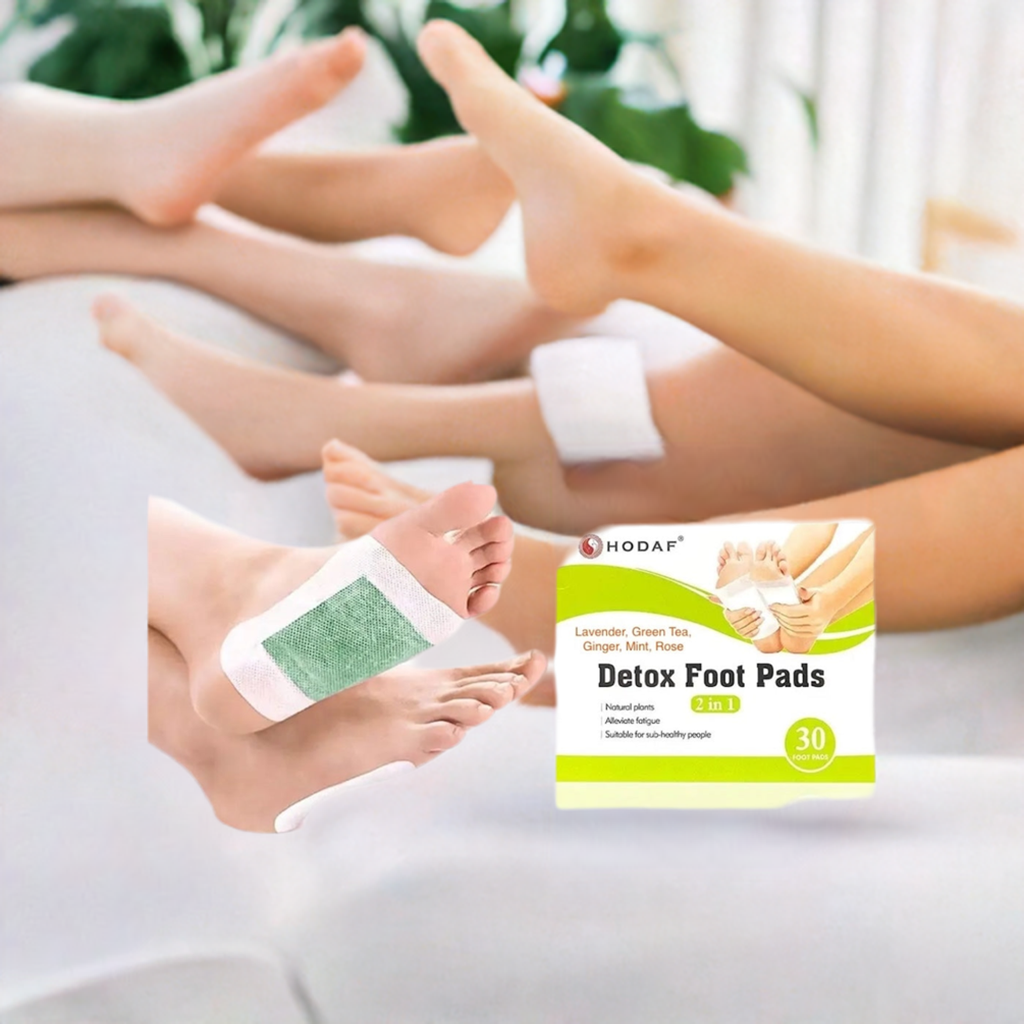 2-in-1 Natural Bamboo Vinegar Deep Cleansing Detox Foot Pads (5 Scents - 30 Pads/Box)