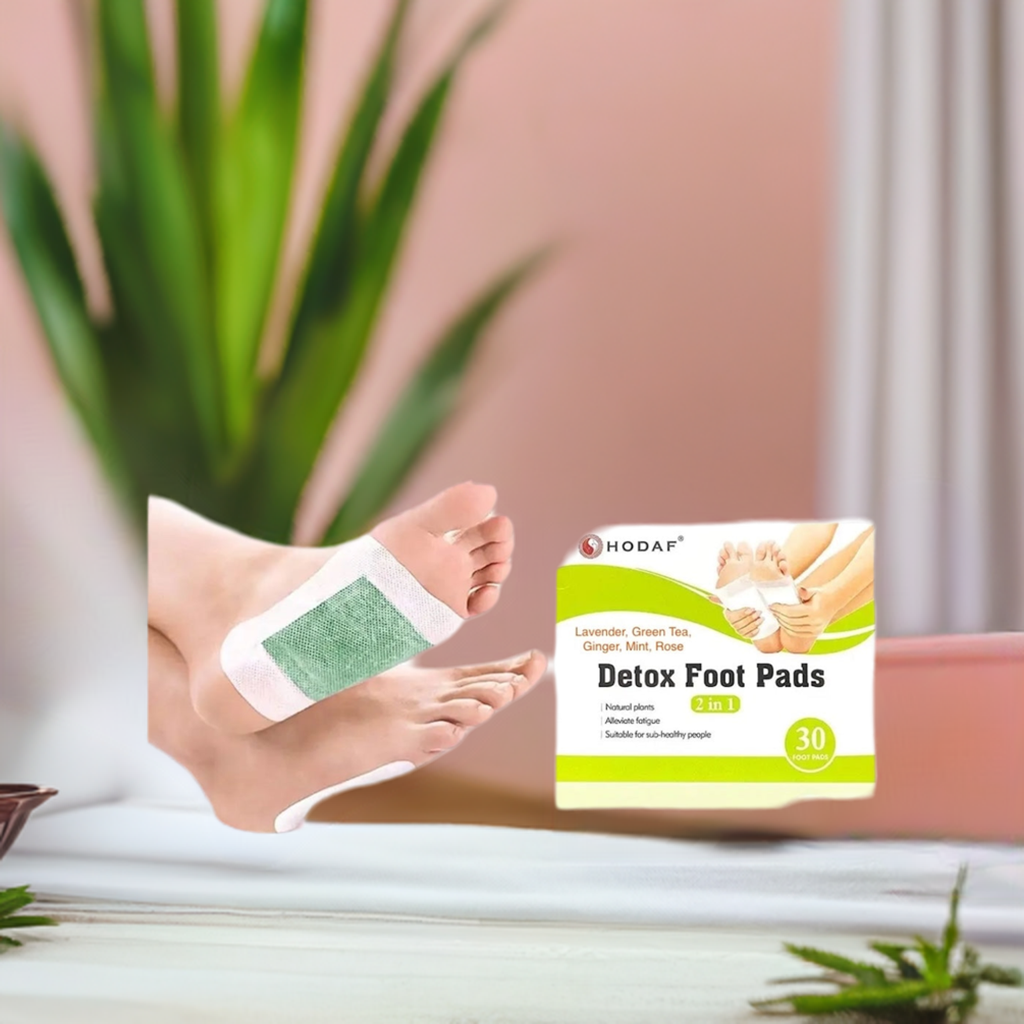 2-in-1 Natural Bamboo Vinegar Deep Cleansing Detox Foot Pads (5 Scents - 30 Pads/Box)