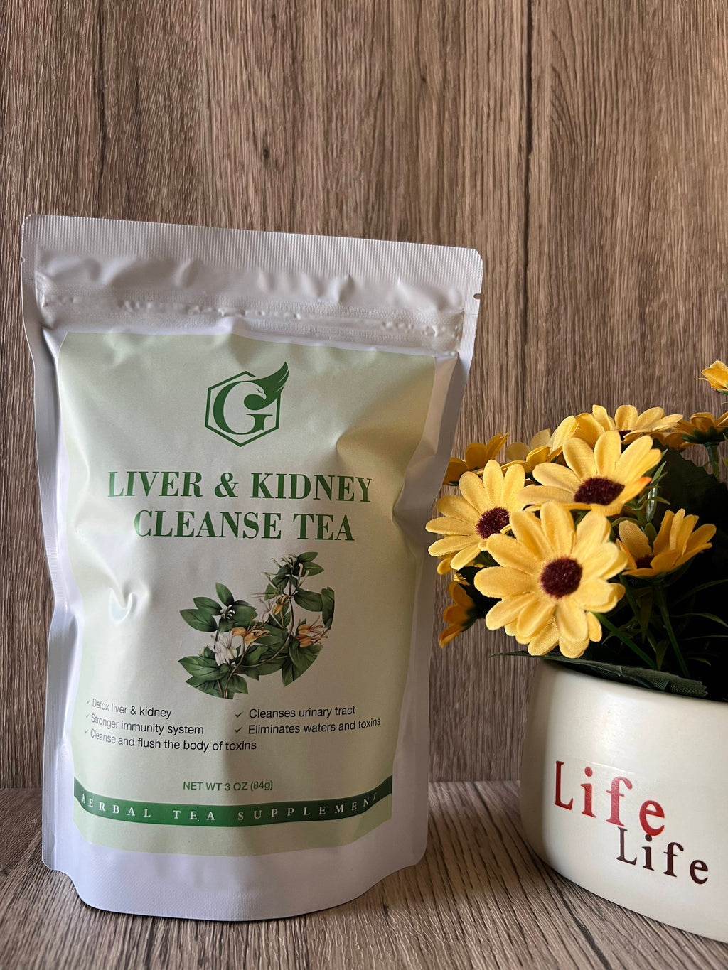 Herbal Liver & Kidney Cleanse Tea, 3 oz, Natural Detox Support, Urinary Tract Health, 28 Tea Bags
