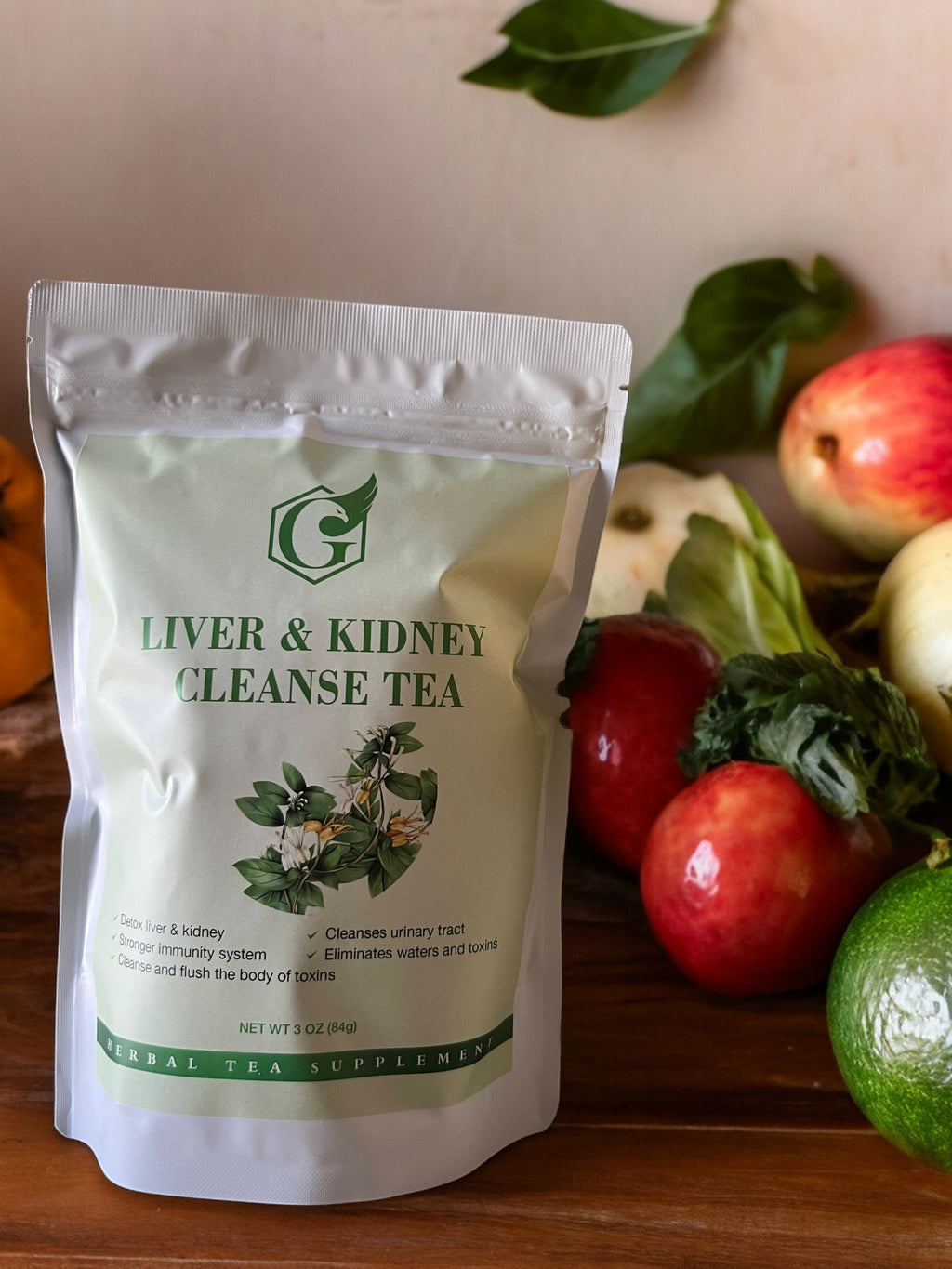 Herbal Liver & Kidney Cleanse Tea, 3 oz, Natural Detox Support, Urinary Tract Health, 28 Tea Bags