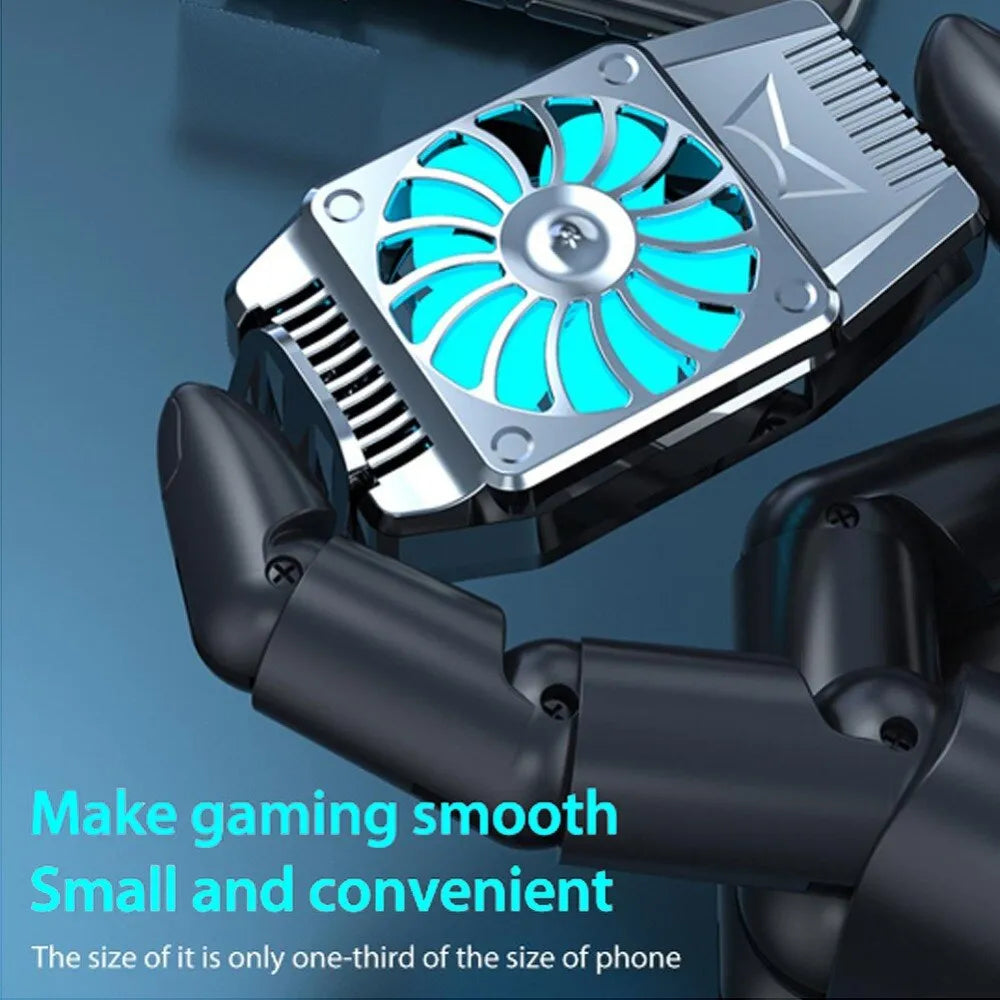 Mobile Phone Radiator Fan Rechargeable Gaming Semiconductor Fast Cooling Fan - Silver