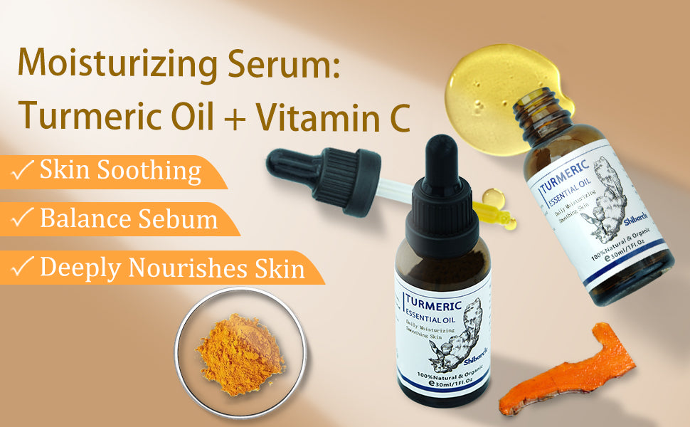 Shibarcle Turmeric Essential Oil with Vitamin C,  1 fl. oz (30 ml)