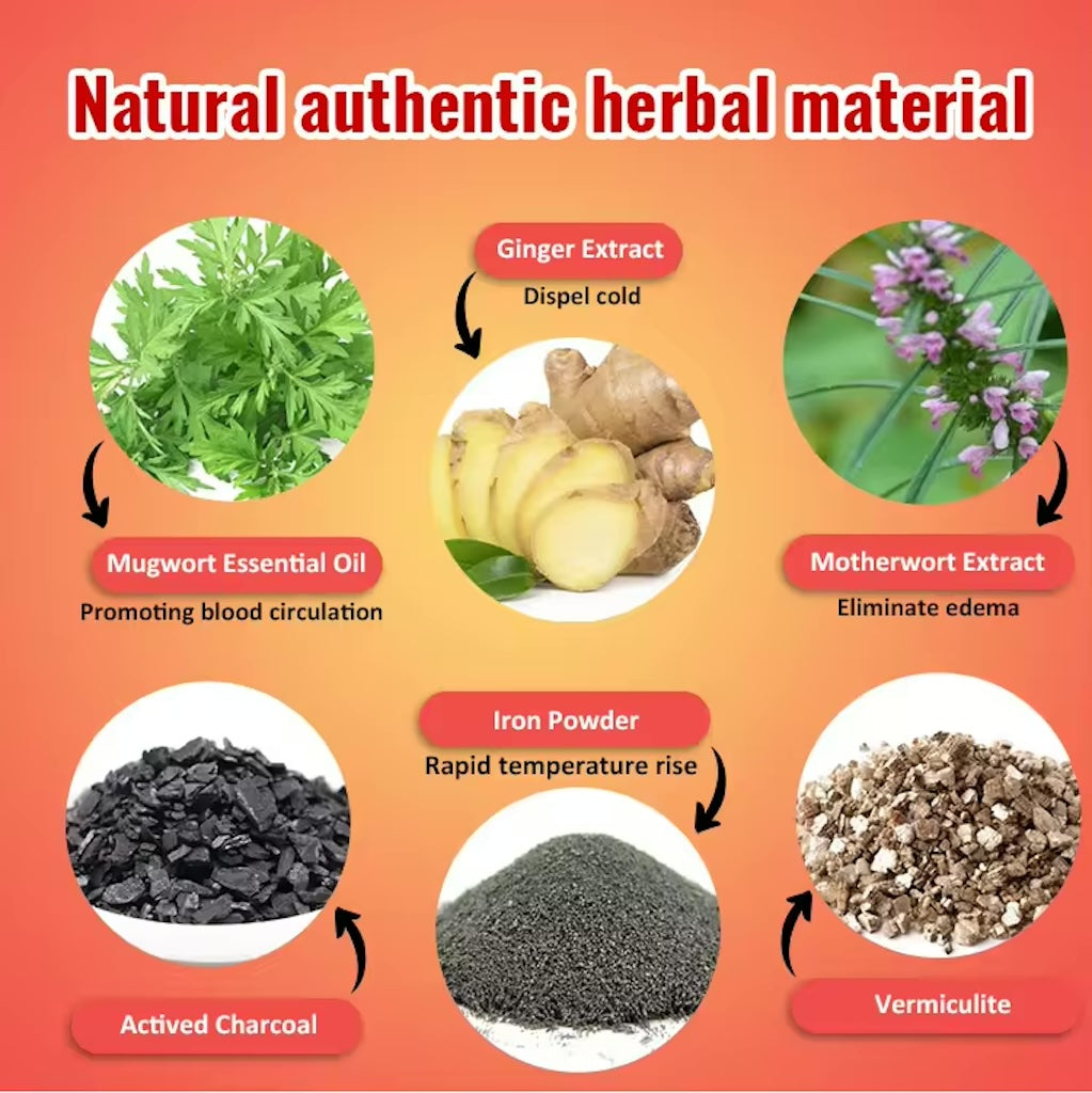 Period and Menstrual Cramps Heating Patch Natural Heating Patches for Period Cramps with Motherwort Ginger and Mugwort - 9 pcs
