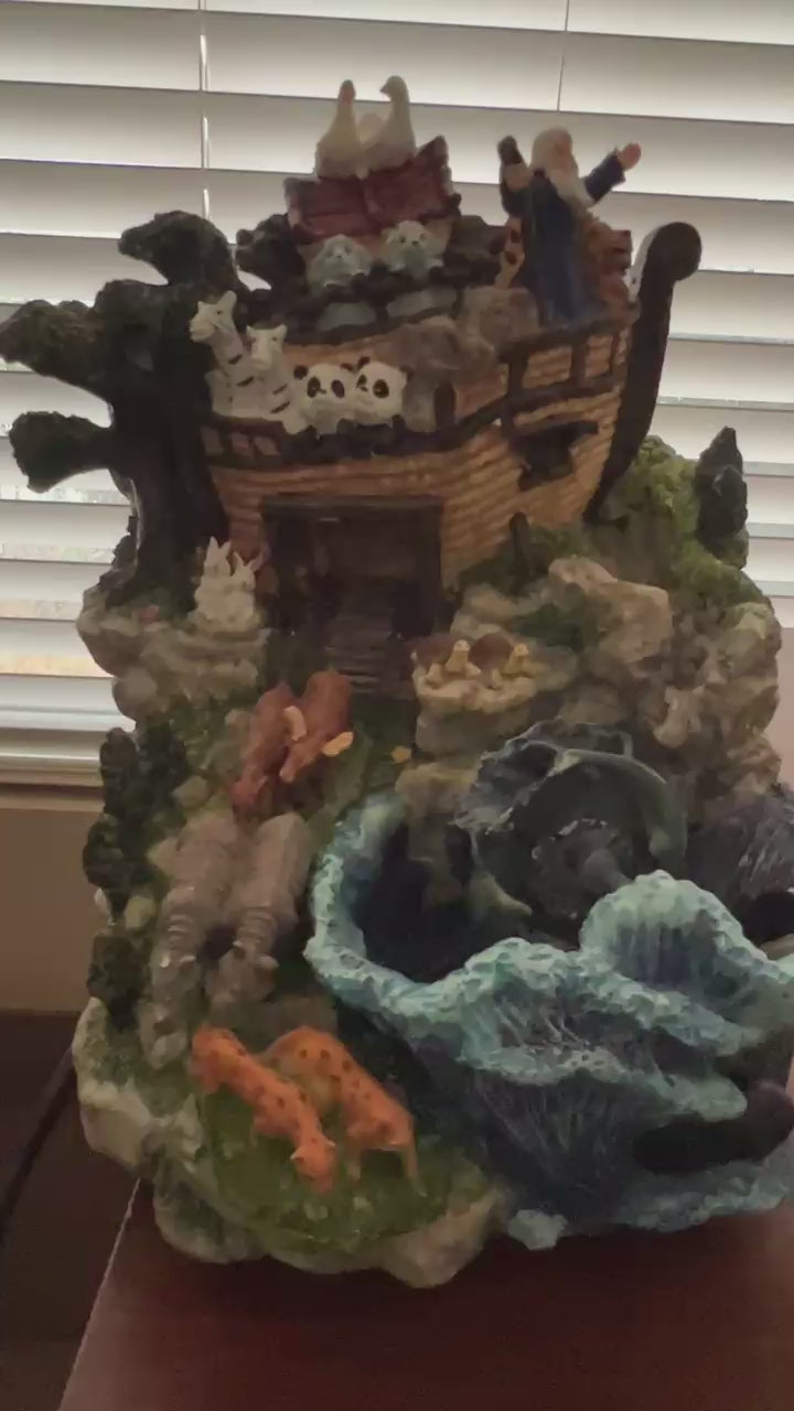 🎶 Vintage Classic Treasures Musical Noah's Ark Water Fountain - "How Great Thou Art"
