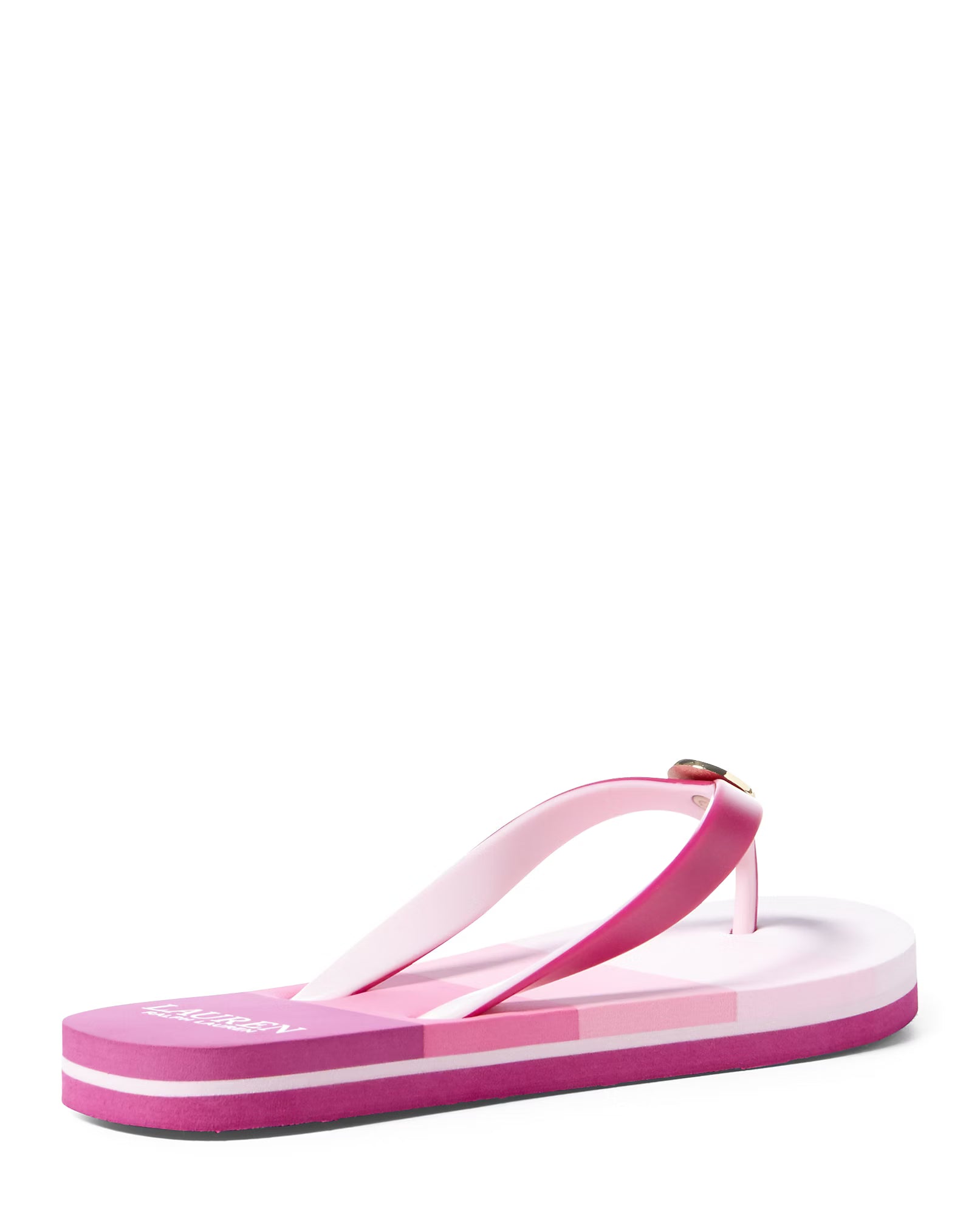 Lauren Ralph Lauren Elissa III Thong Sandals - Hot Pink, Blue, Size 10B