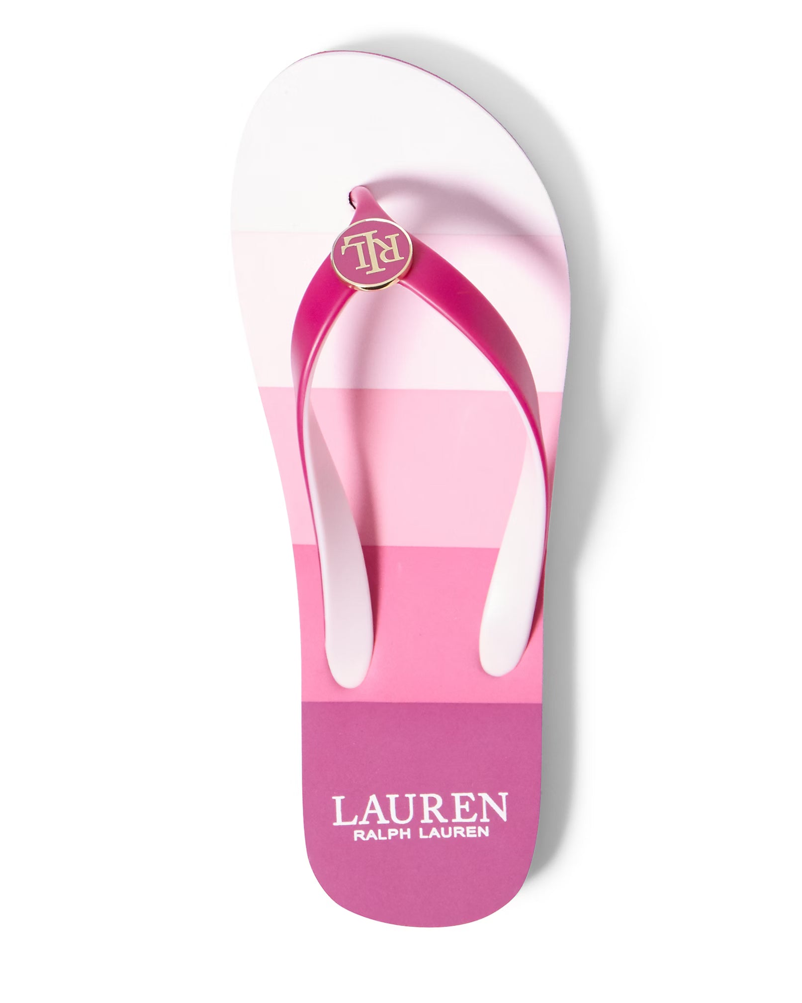 Lauren Ralph Lauren Elissa III Thong Sandals - Hot Pink, Blue, Size 10B