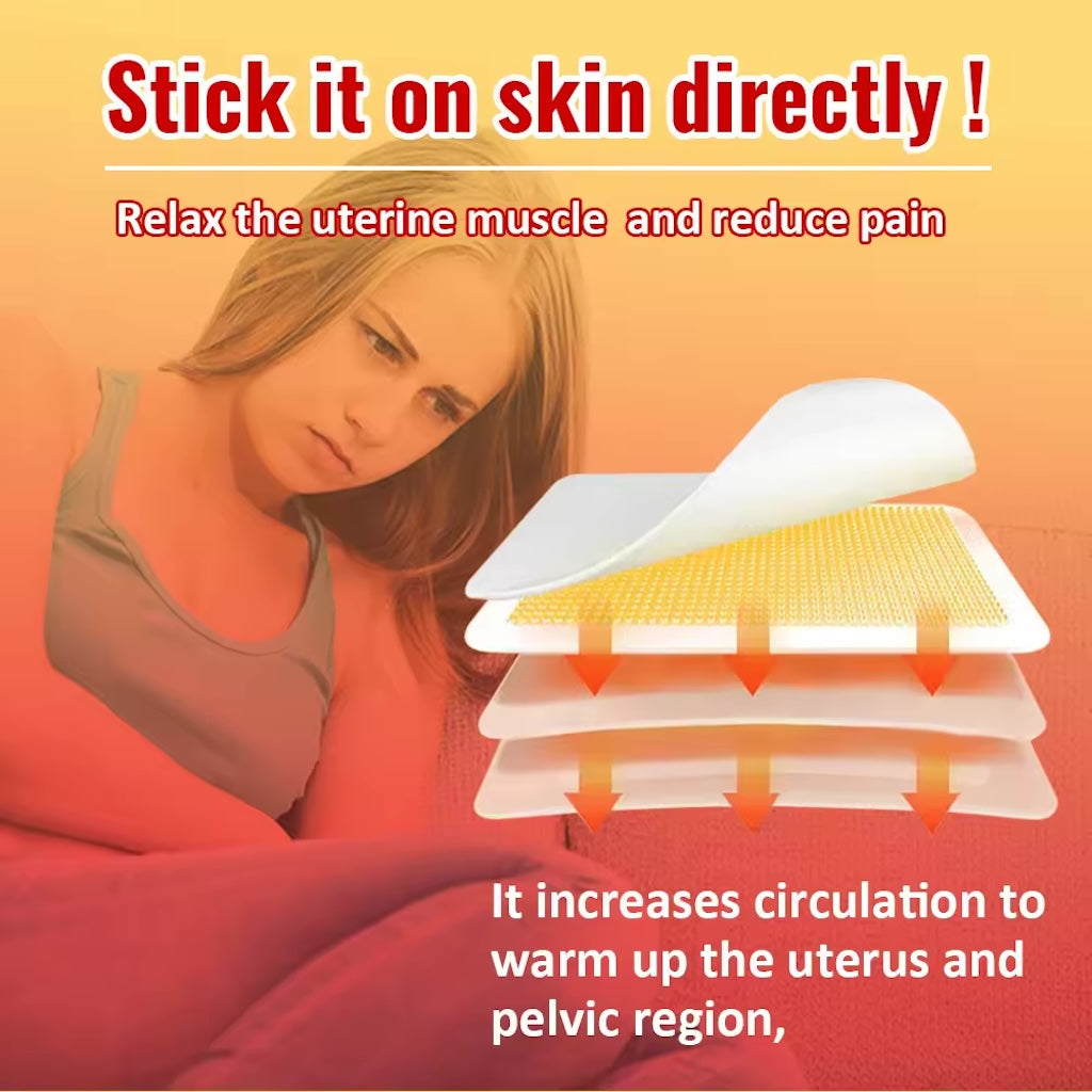 Period and Menstrual Cramps Heating Patch Natural Heating Patches for Period Cramps with Motherwort Ginger and Mugwort - 9 pcs