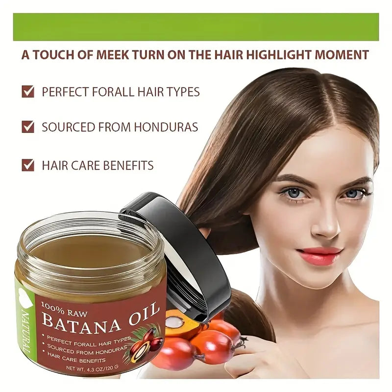 2-Pack 100% Raw Batana Oil from Honduras – Hair Growth & Repair Treatment, 4.3oz Each