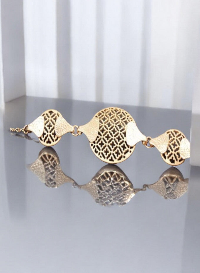 Designer-Inspired Egyptian African Women’s Bridal Necklace 4 Piece Set (Gold)