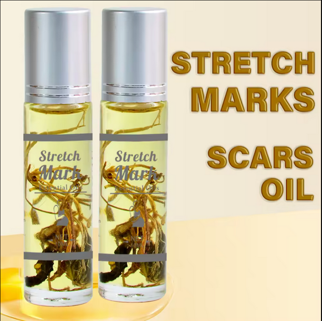 Serum for Scars & Stretch Marks w/ Organic Jojoba Oil & Vitamin E - .34 oz for 2