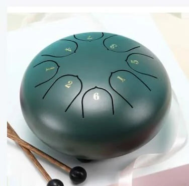 Portable Steel Tongue Drum Set - 6 Inch, 8 Notes (Ethereal Sound)