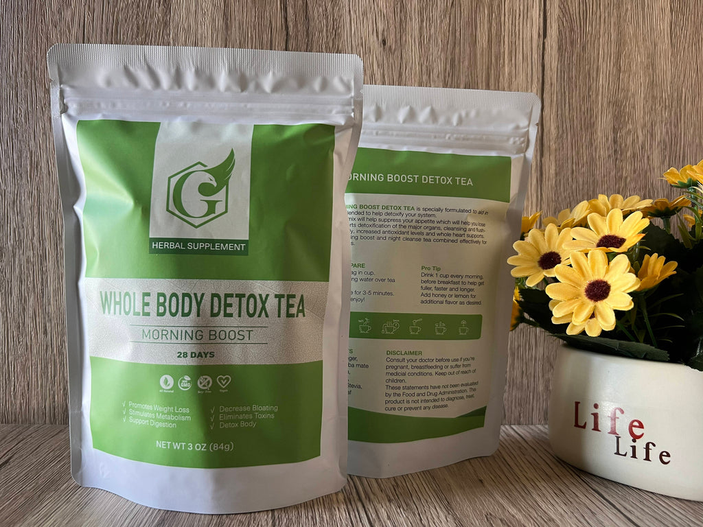 28-Day Whole Body Detox Tea - Morning Boost Detox Tea / Night Cleanse Detox Tea