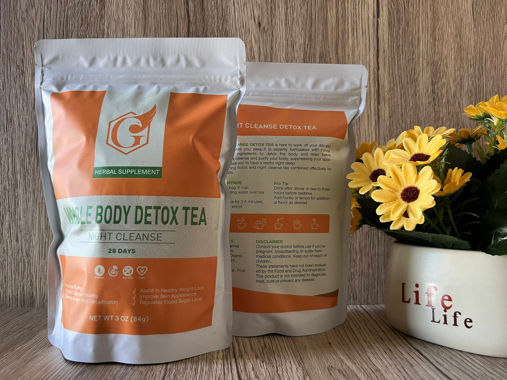 28-Day Whole Body Detox Tea - Morning Boost Detox Tea / Night Cleanse Detox Tea